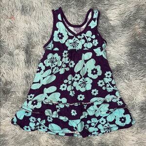 ♥️ Casual Purple and Blue Dress with Vibrant Design Girls 4/5